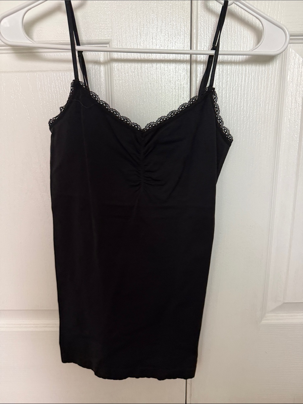 Victorias Secret Black Lace-Trim Cami Slip
